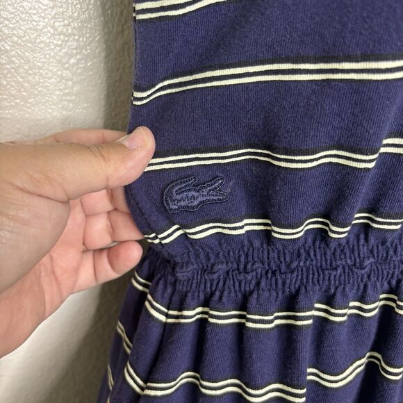 Lacoste Womens  Mini Pique Polo Navy Blue Dress Sz 36 - Picture 3 of 9